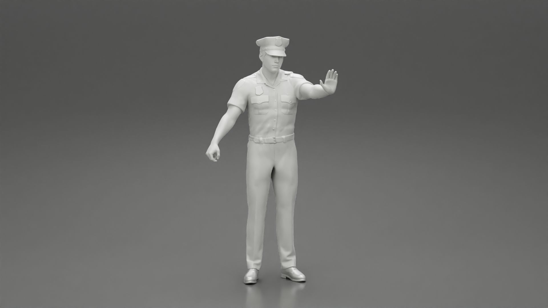 police officer policeman stop hand 3D print model_6