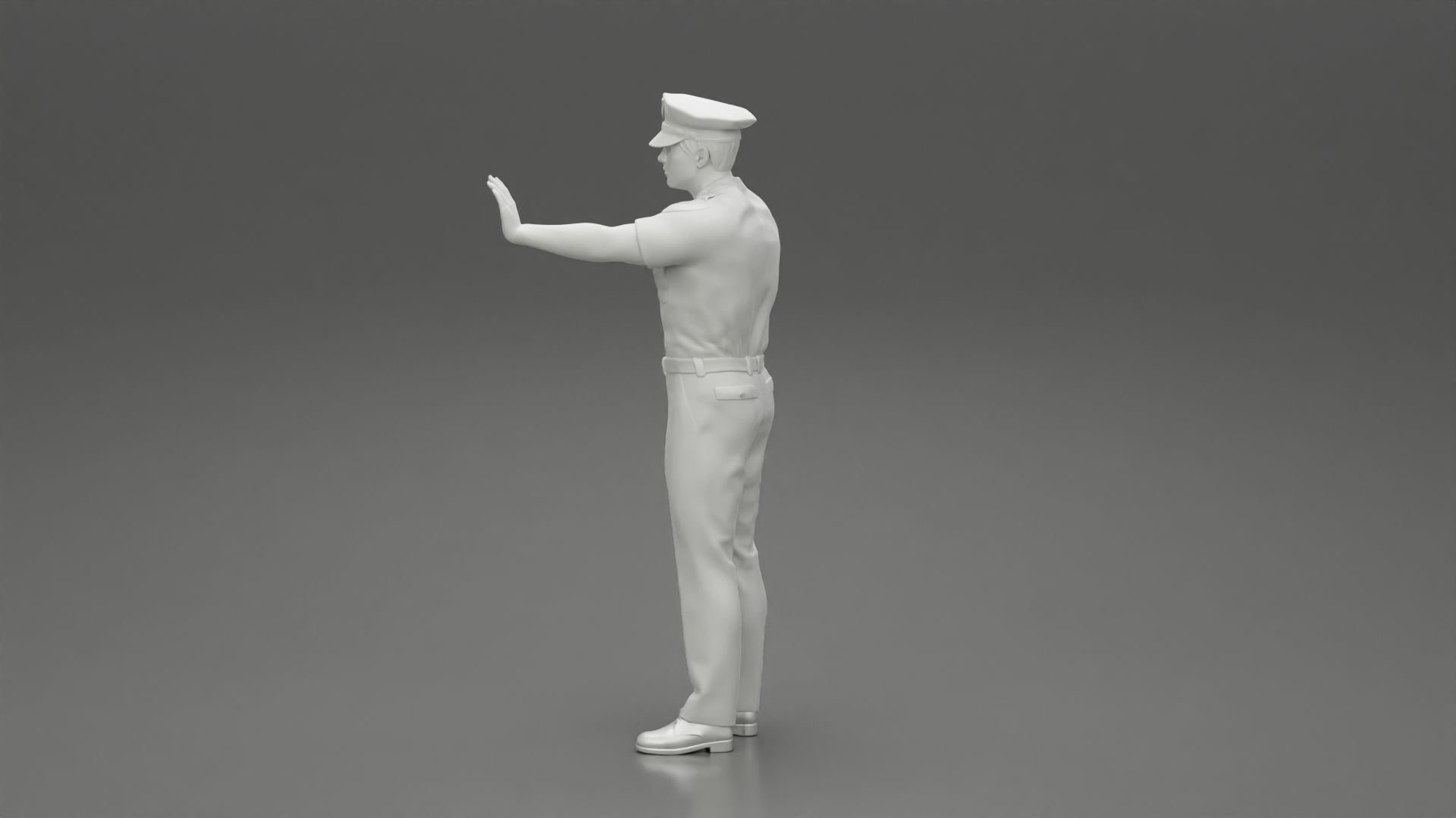 police officer policeman stop hand 3D print model_10
