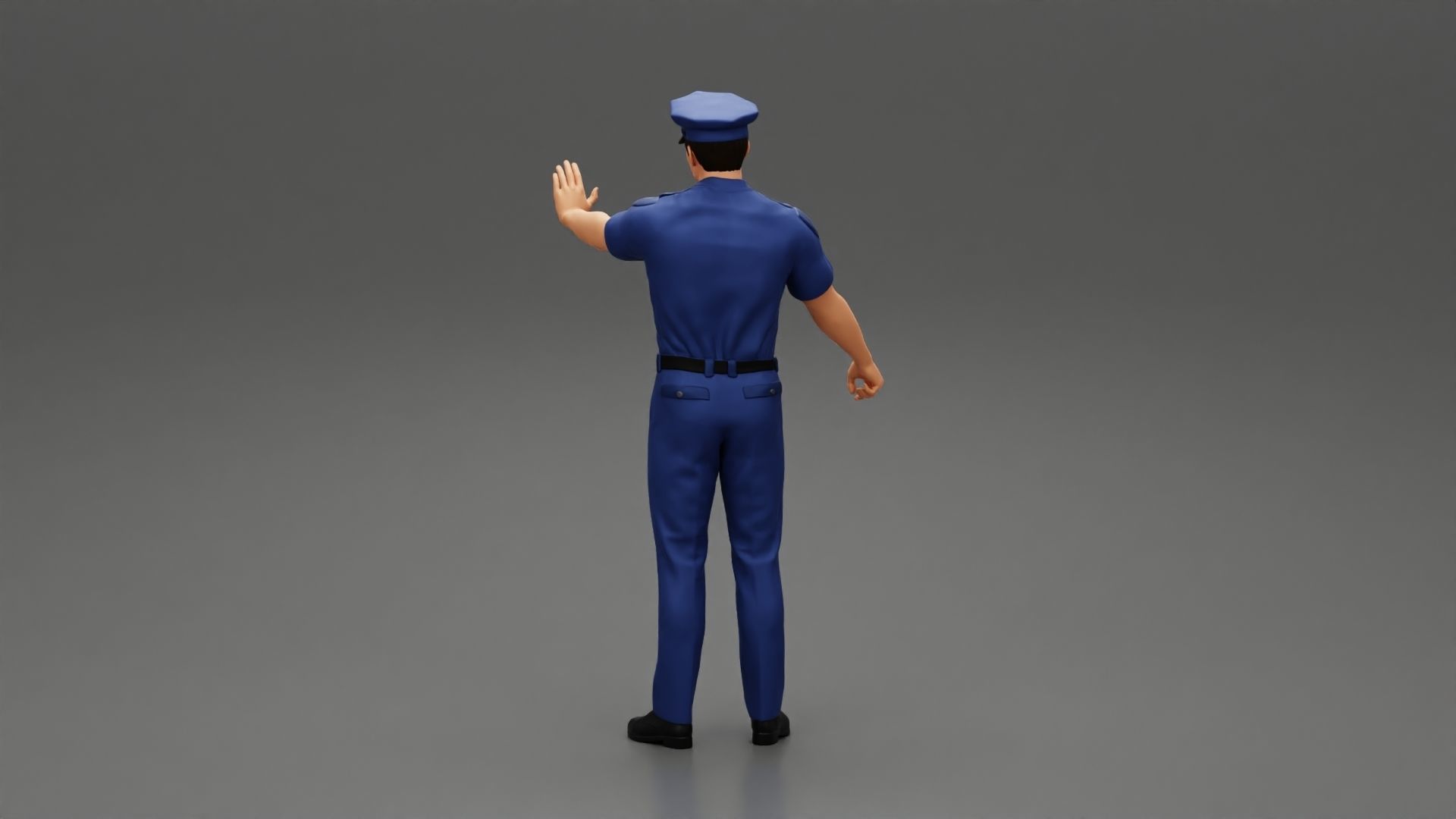 police officer policeman stop hand 3D print model_3