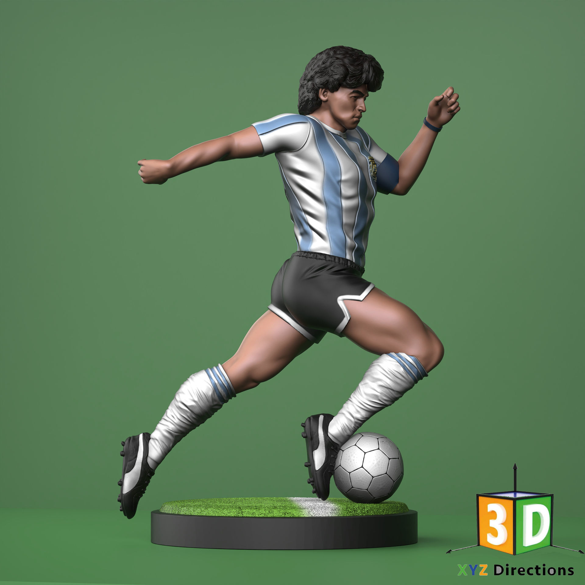 Maradona Figure 3D Model by XYZ - 3D Printing - 3D Models 3D model_1