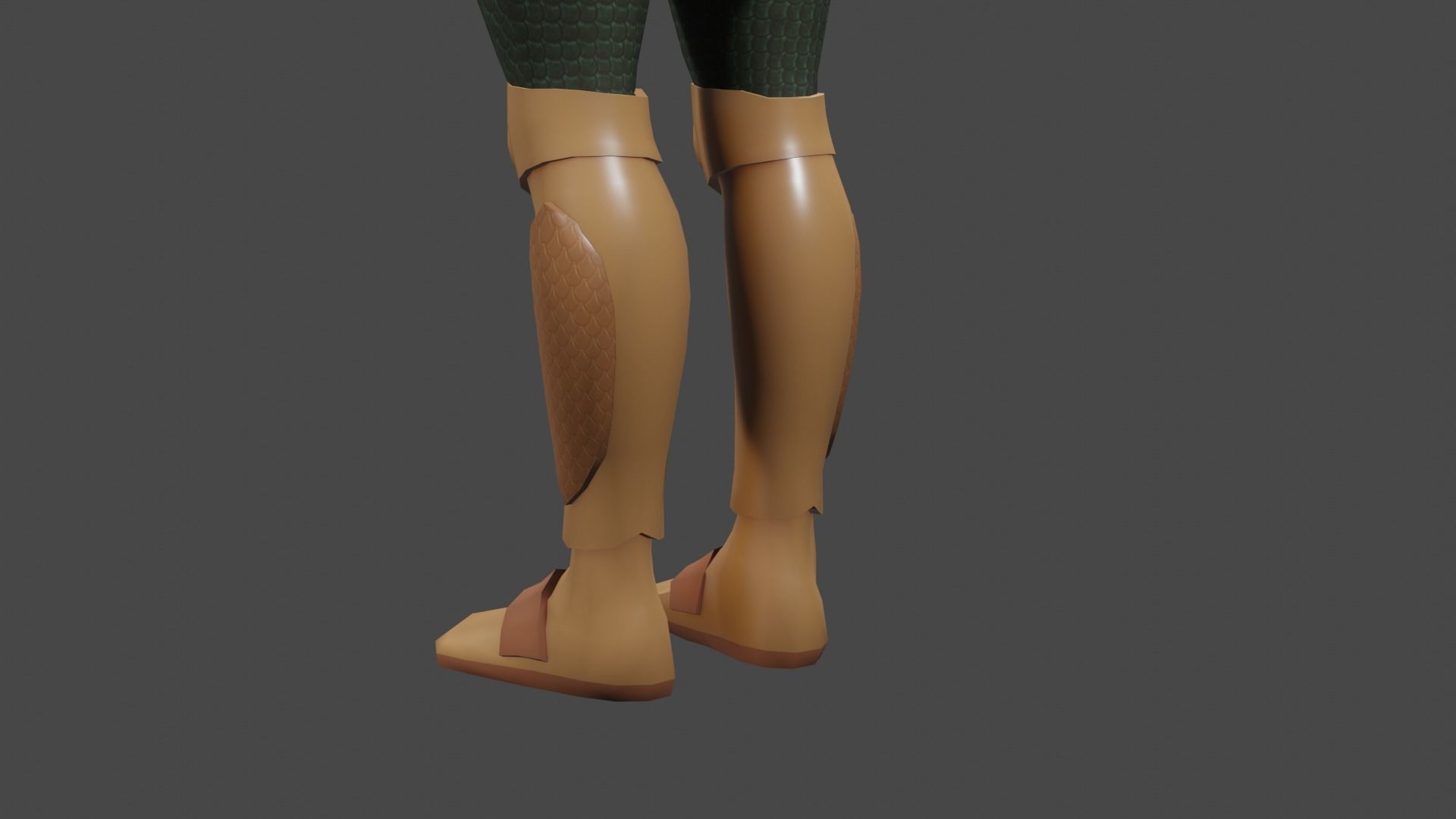 Female Warrior Low-poly 3D model_8