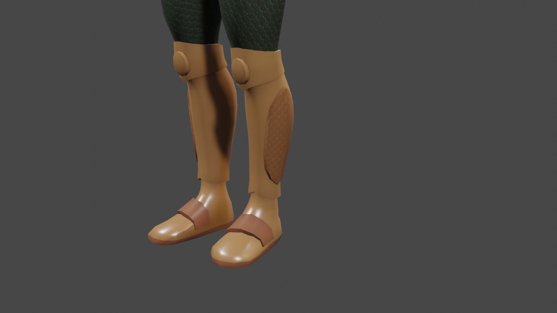 Female Warrior Low-poly 3D model_7