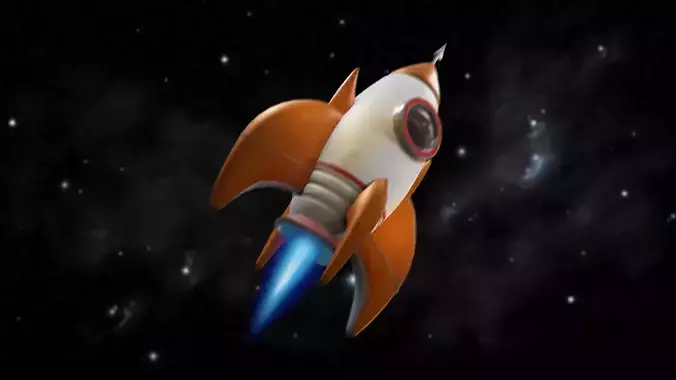 Rocket 3D Model Cartoon Free low-poly 3D model