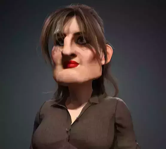 Mrs Ugly Rigged 3D Model 