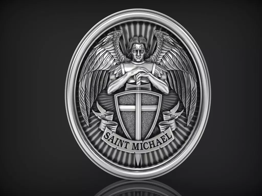 Archangel Michael Pendant 3D print model_0