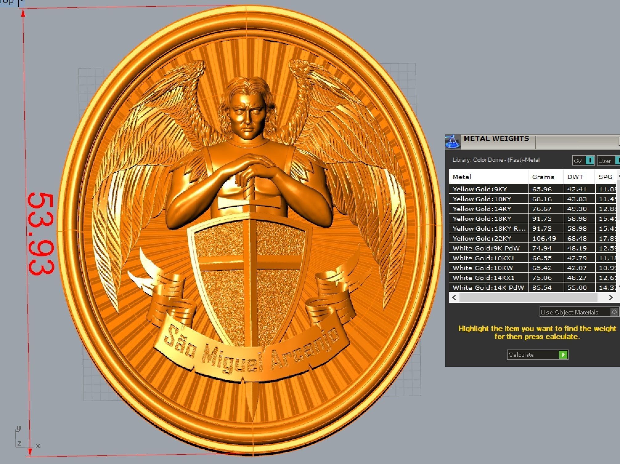 Archangel Michael Pendant 3D print model_5