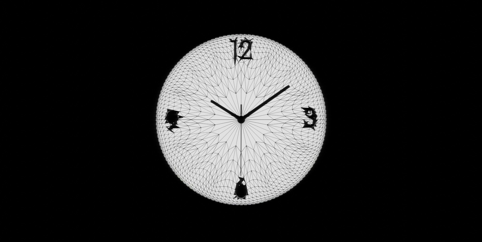 Minimalistic 3D watch Low-poly 3D model_6