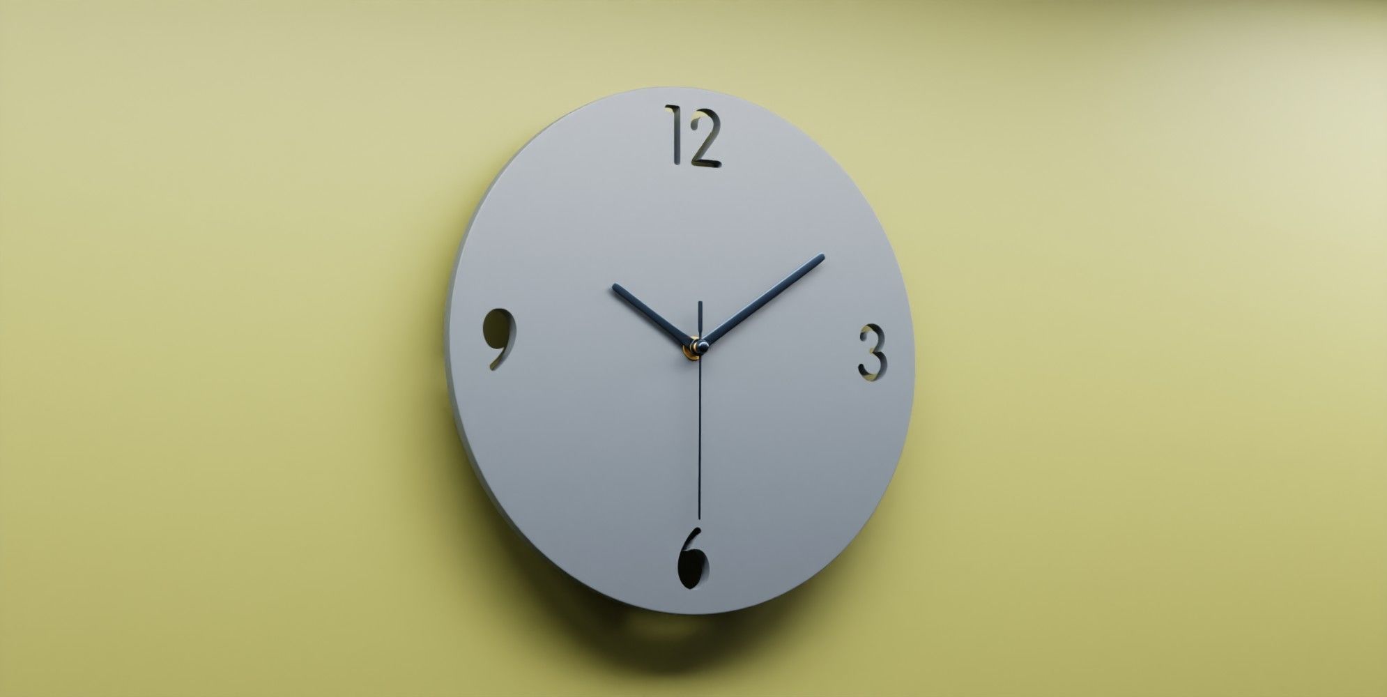 Minimalistic 3D watch Low-poly 3D model_3