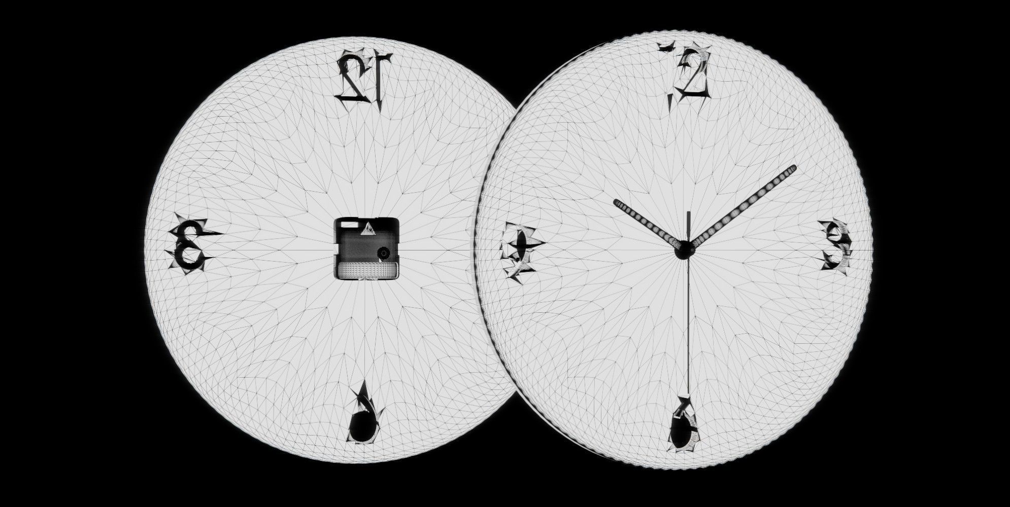 Minimalistic 3D watch Low-poly 3D model_7