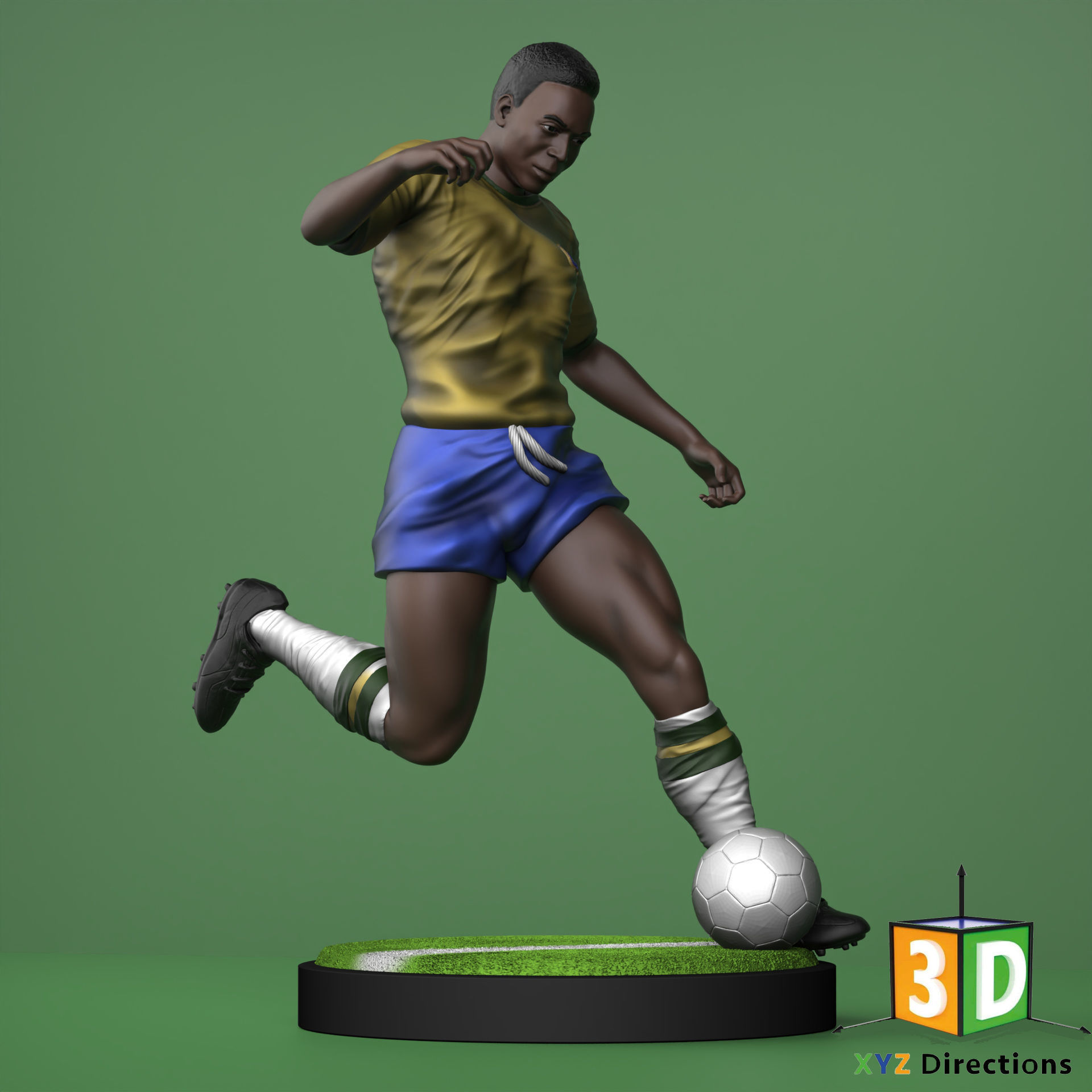 Pele Figure 3D Model BY XYZ - 3D PRINTING - 3D MODELS 3D model_2