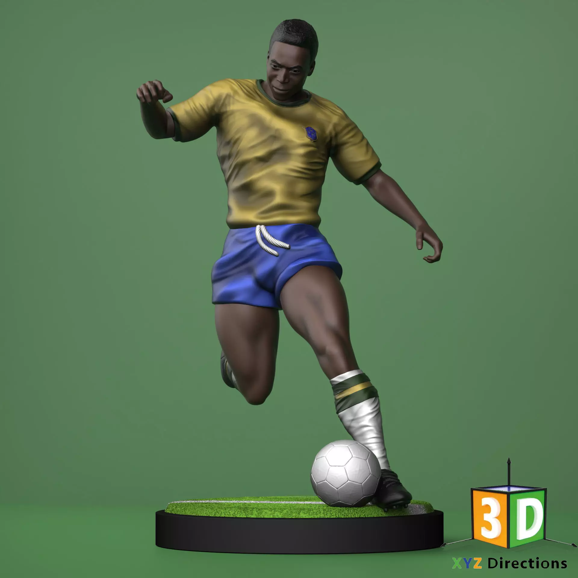 Pele Figure 3D Model BY XYZ - 3D PRINTING - 3D MODELS 3D model_0