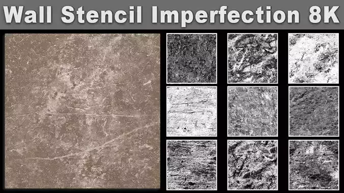 Wall Stencil Imperfection 8K