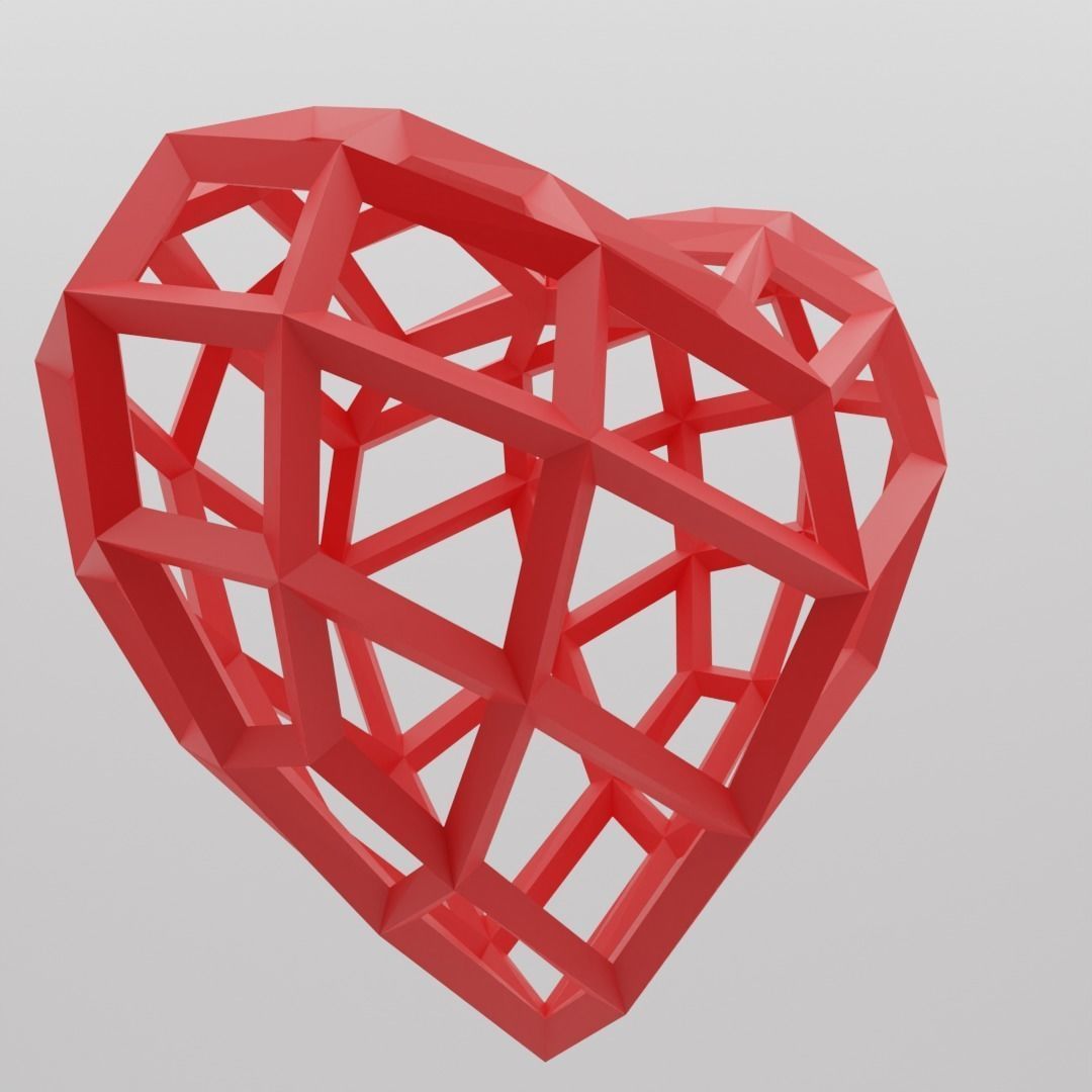 Caged Heart Pendant for 3D Printing Free 3D print model_2