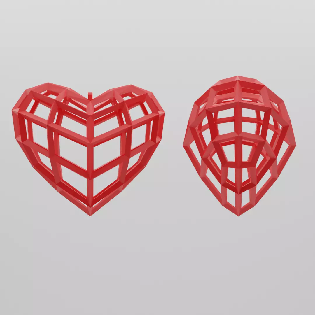 Caged Heart Pendant for 3D Printing Free 3D print model_0
