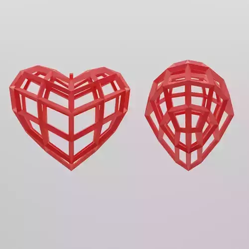 Caged Heart Pendant for 3D Printing