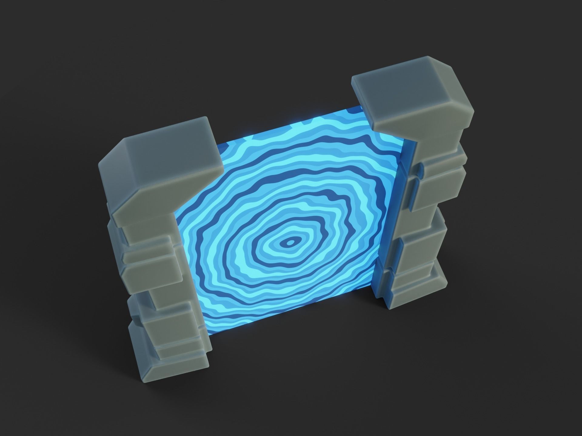 Cartoon Portals Collection Low-poly 3D model_4