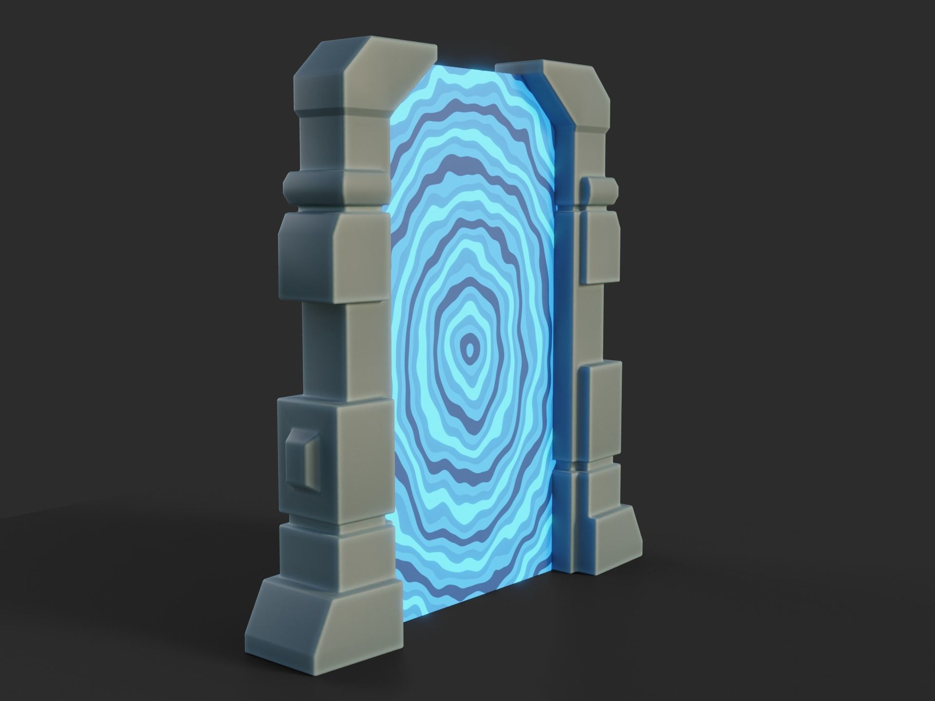 Cartoon Portals Collection Low-poly 3D model_3