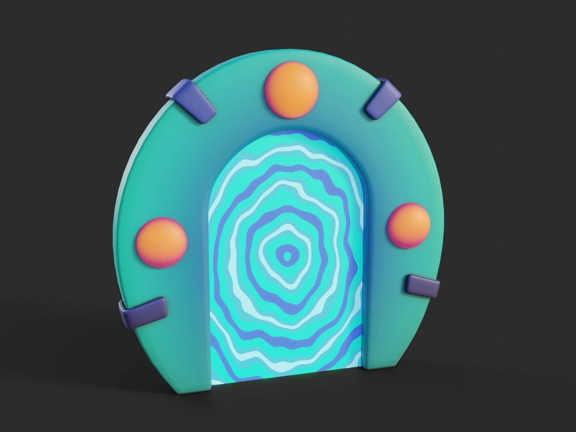 Cartoon Portals Collection Low-poly 3D model_22