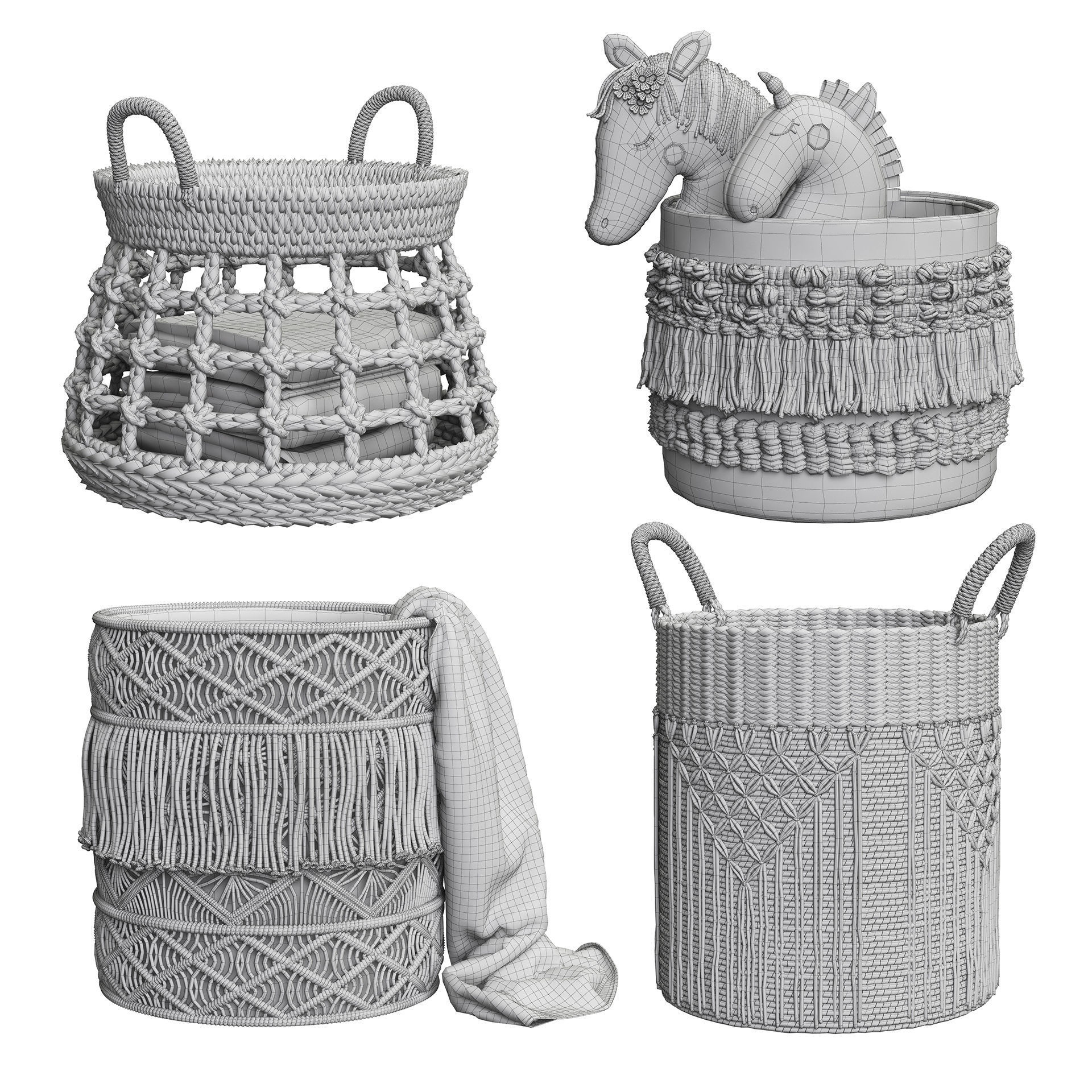 Baskets Set 18 3D model_7