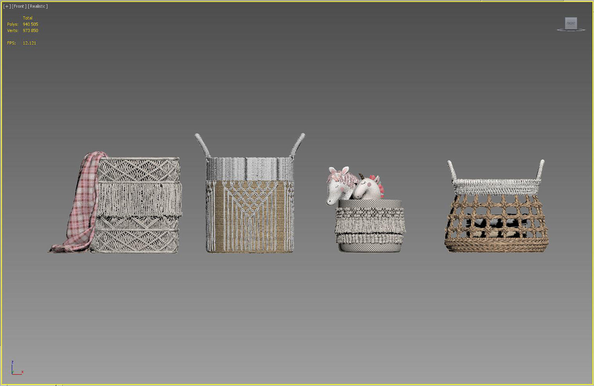 Baskets Set 18 3D model_6