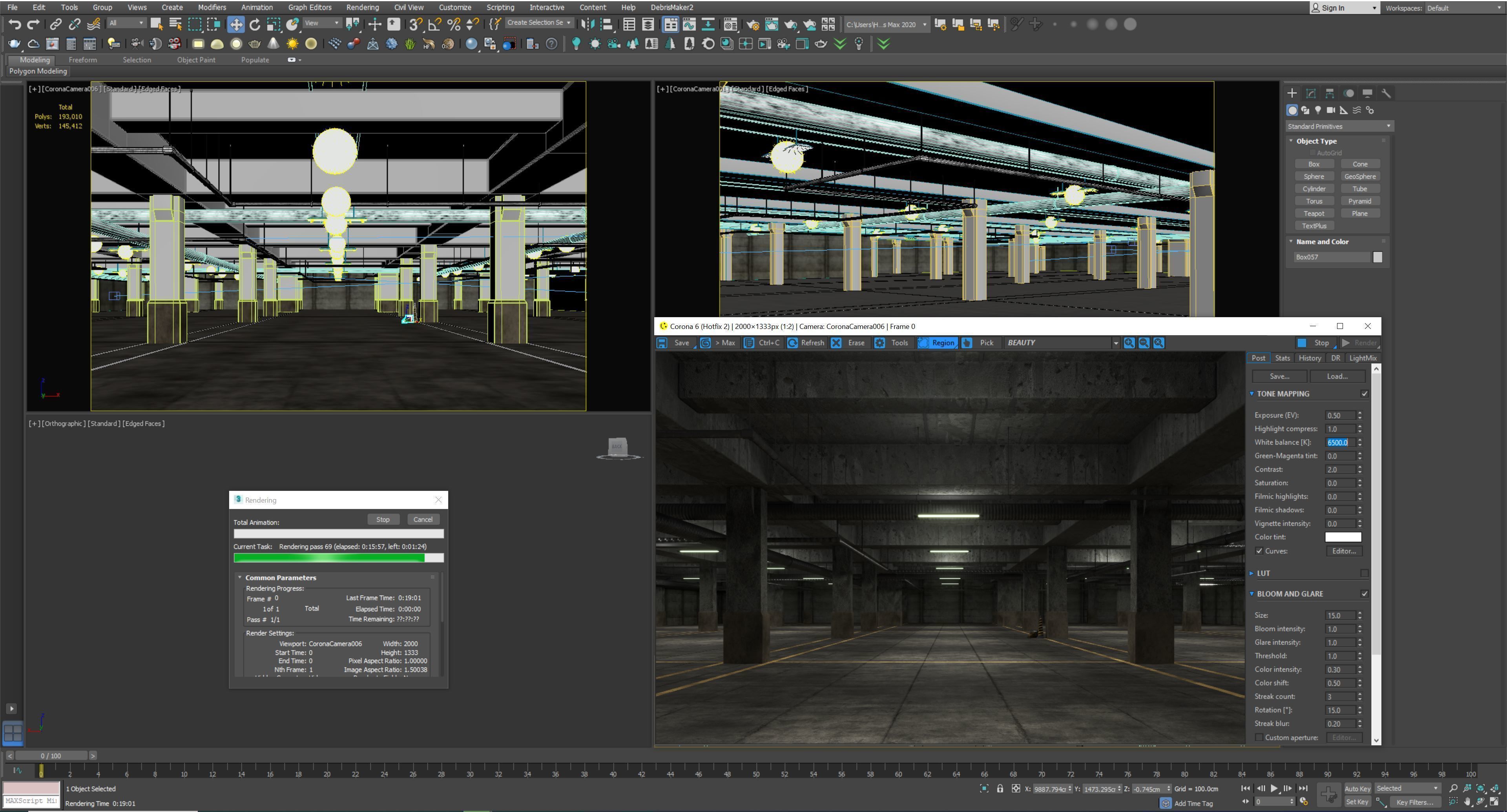 basement low poly underground parking 02 Low-poly 3D model_5