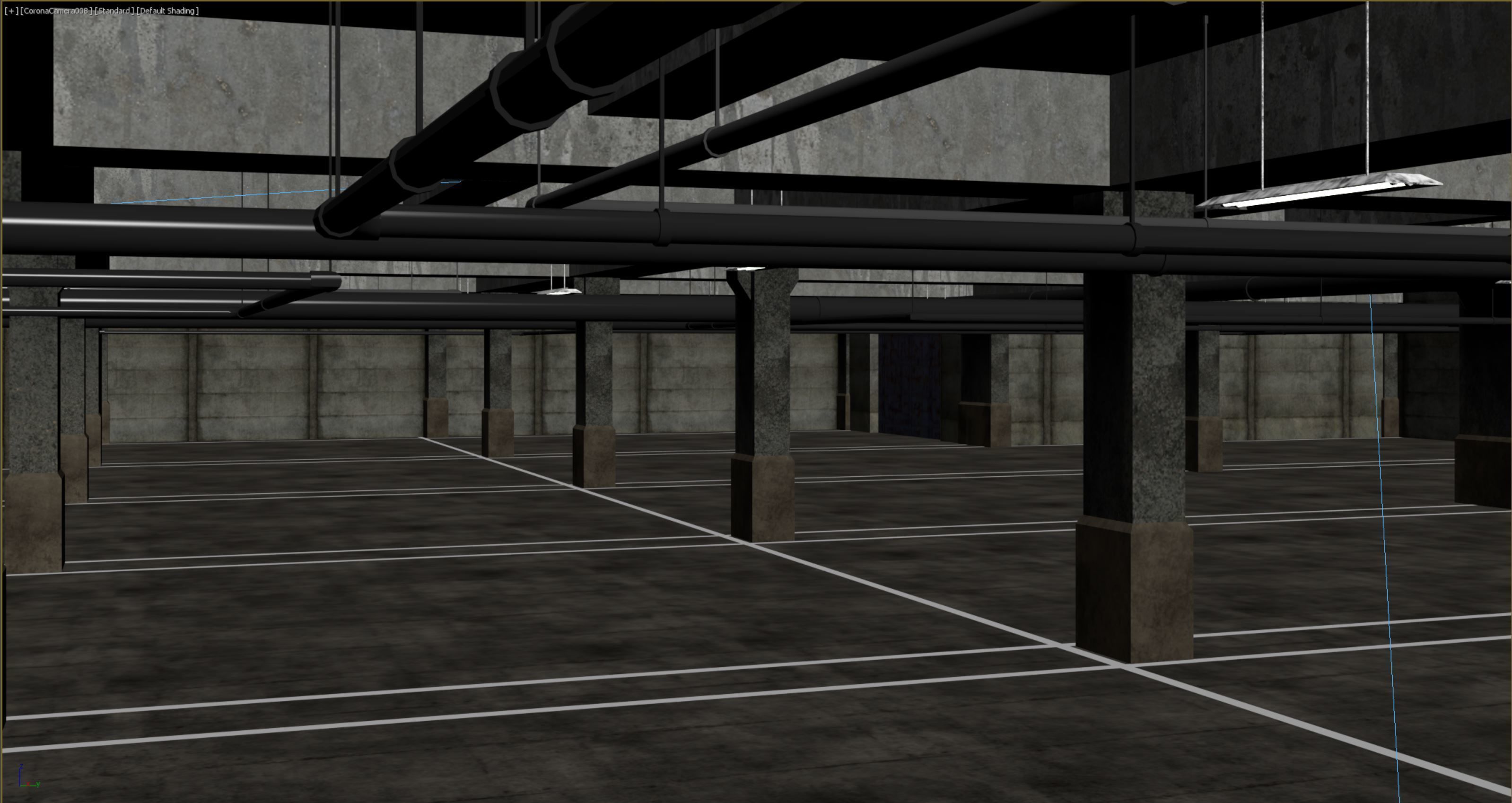 basement low poly underground parking 02 Low-poly 3D model_13