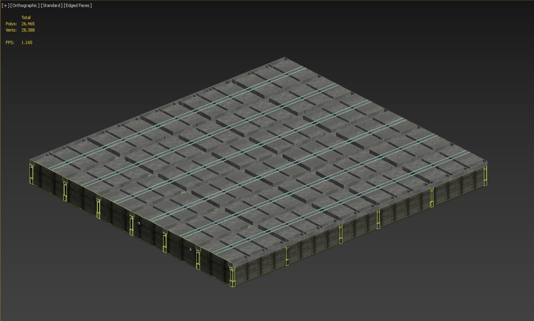 basement low poly underground parking 02 Low-poly 3D model_14