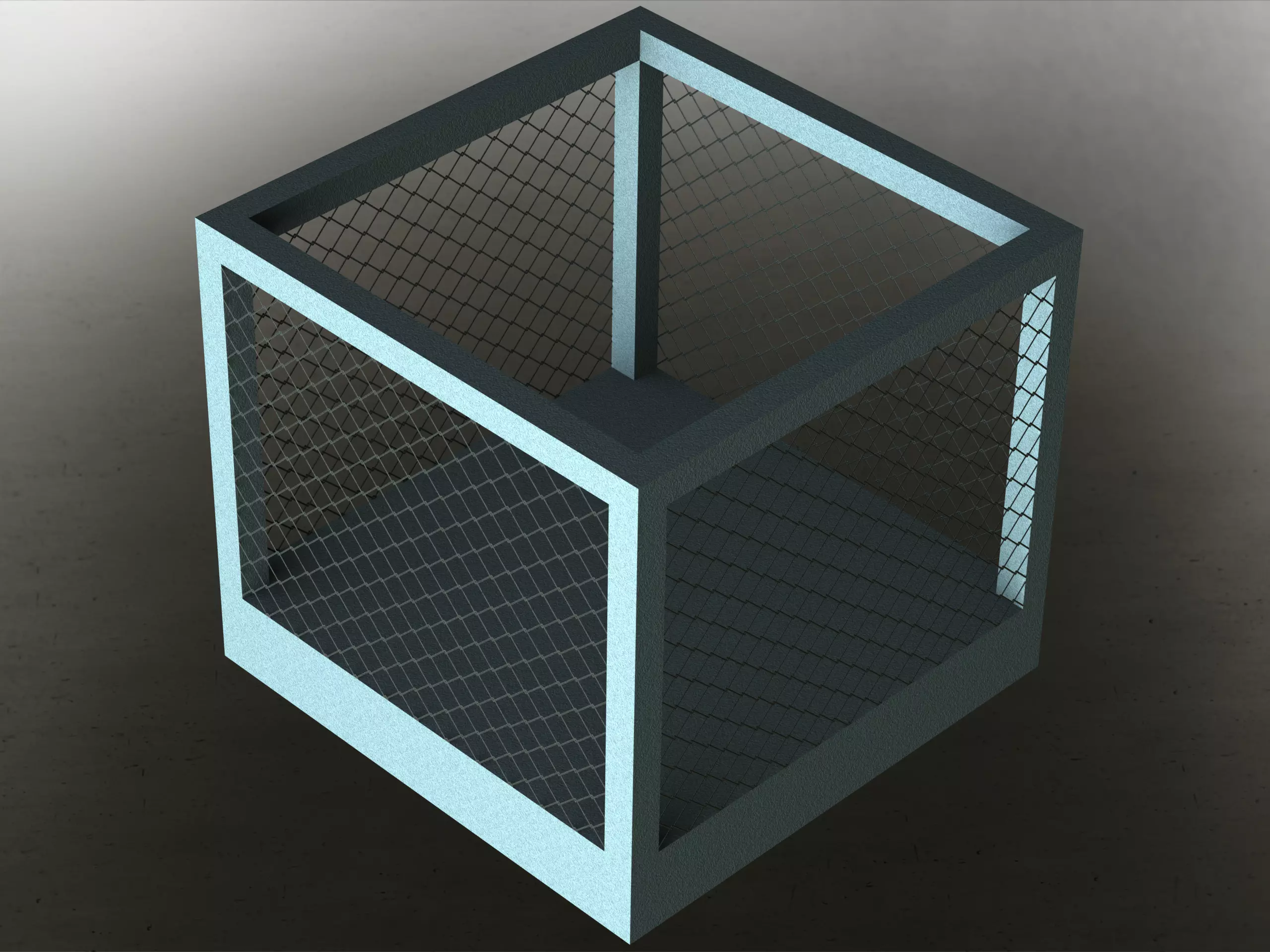 Chain Link Metal Container Free 3D model