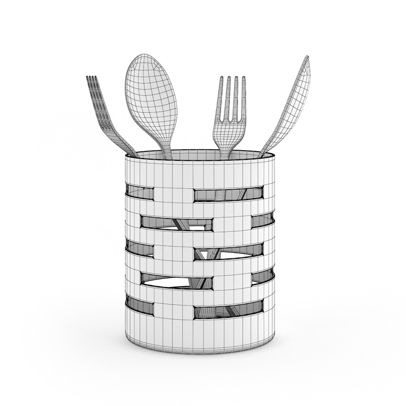Cutlery Drainer 3D model_3