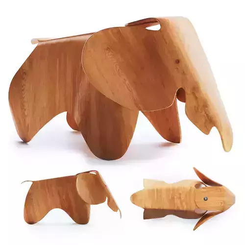 Kid Table Set 04-Vitra Kids Stool Eames Elephant Playwood 3D model