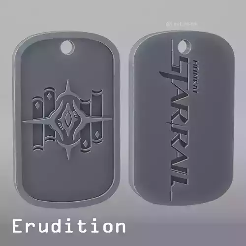 Erudition dogtag Honkai Star Rail 3D print model