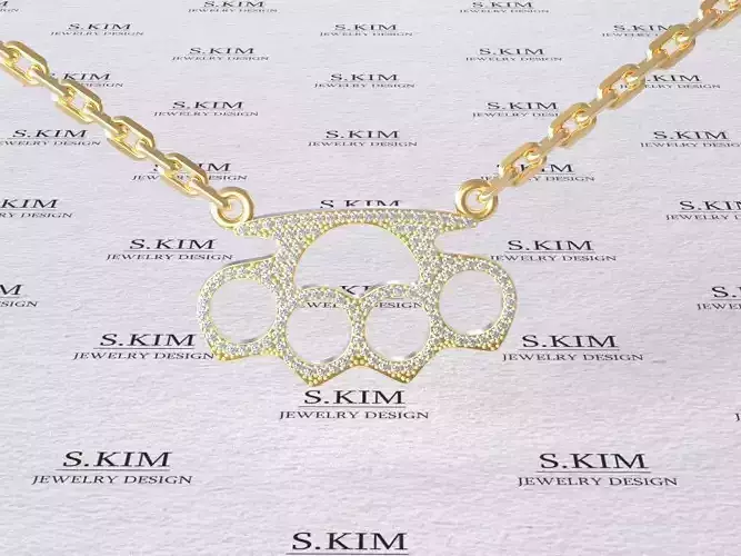 Knuckle pendant 2 sizes 20mm and 35mm 3D print model