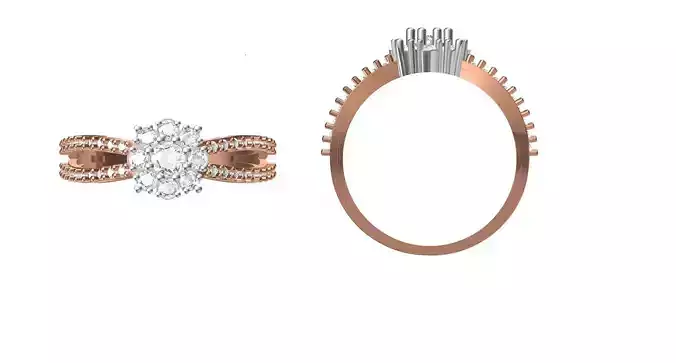Women Engagement Wedding Ring STL JCD Details