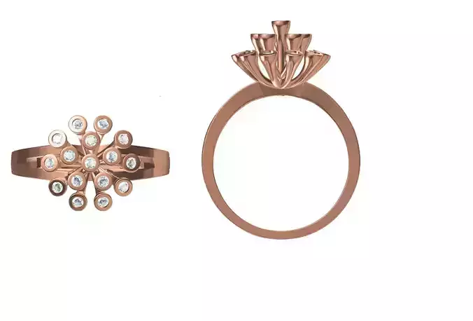 Women Engagement Wedding Ring STL JCD Details