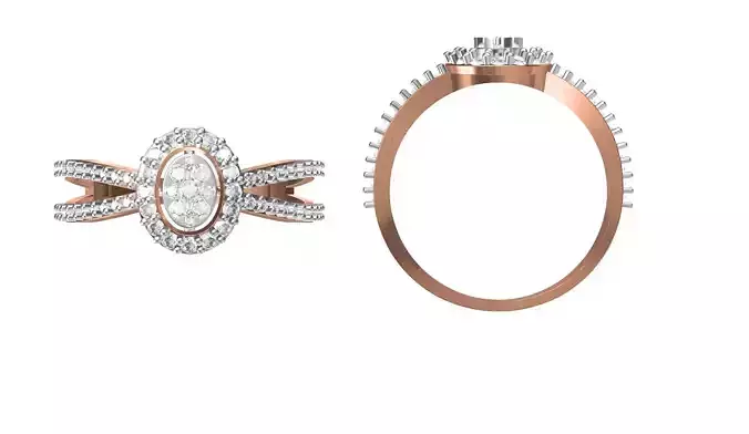 Women Engagement Wedding Ring STL JCD Details