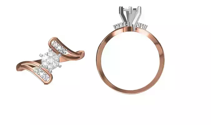 Women Engagement Wedding Ring STL JCD Details