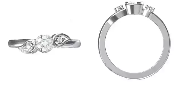 Women Engagement Wedding Ring STL JCD Details