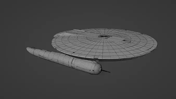 Star Trek USS Archer NCC-627 Starship Low-poly 3D model