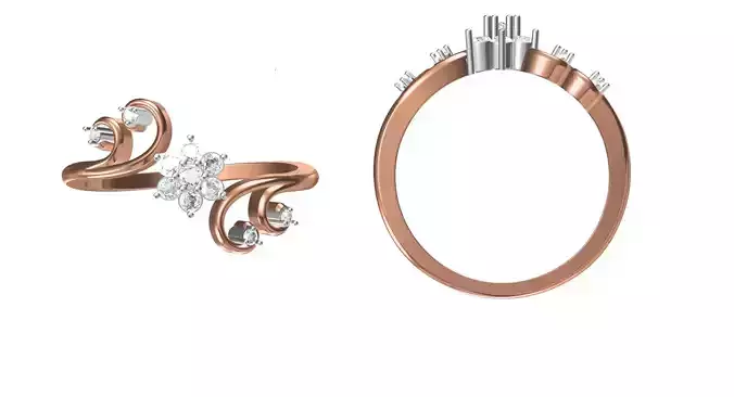 Women Engagement Wedding Ring STL JCD Details