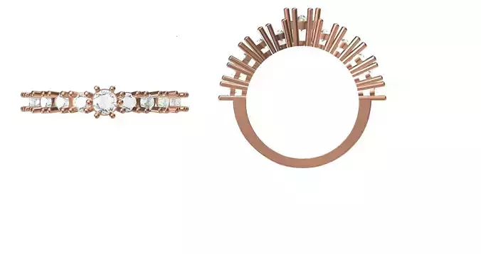 Women Engagement Wedding Ring STL JCD Details