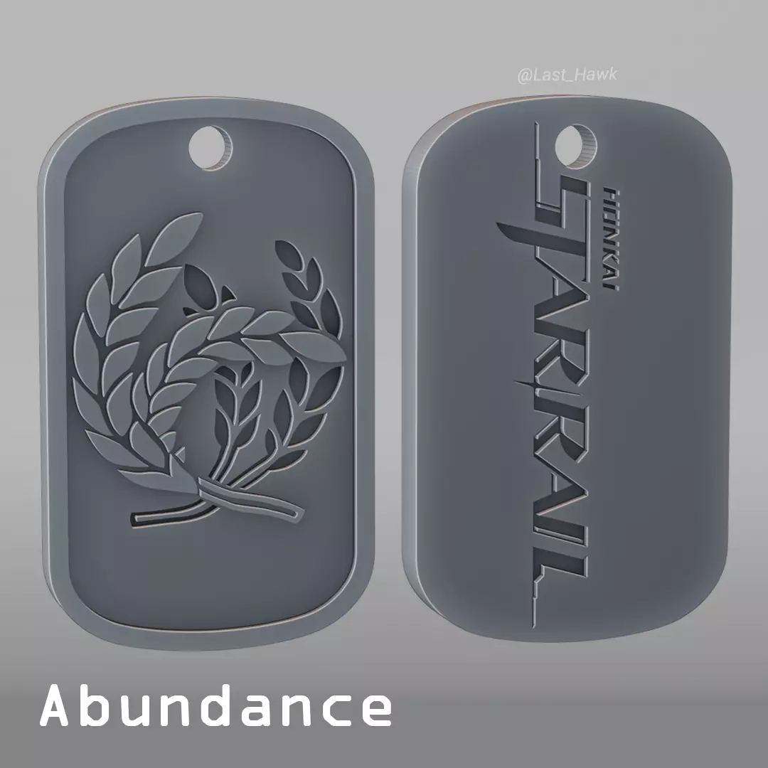 Abundance dogtag Honkai Star Rail 3D print model_0