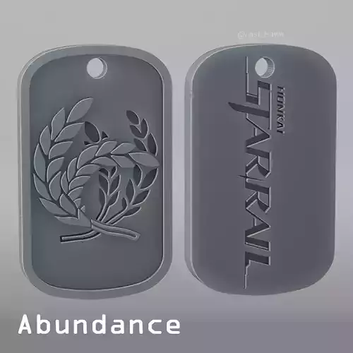 Abundance dogtag Honkai Star Rail 3D print model