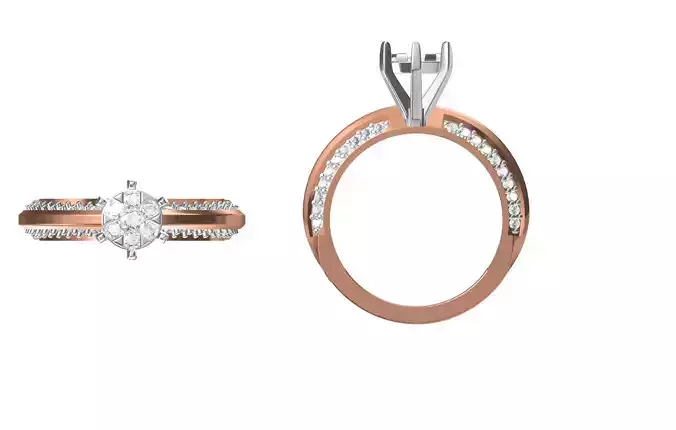 Women Engagement Wedding Ring STL JCD Details