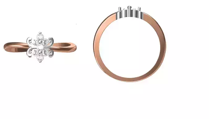 Women Engagement Wedding Ring STL JCD Details