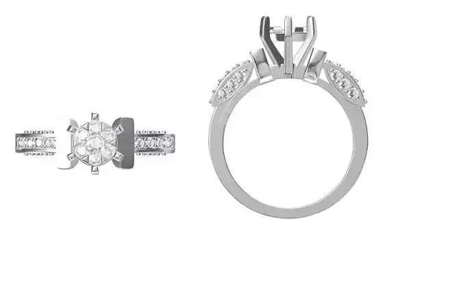 Women Engagement Wedding Ring STL JCD Details
