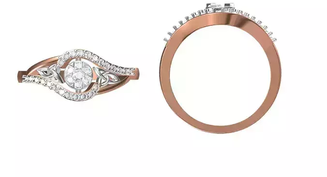 Women Engagement Wedding Ring STL JCD Details
