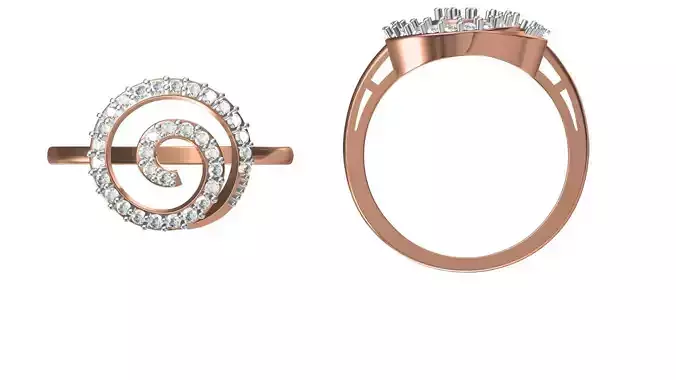 Women Engagement Wedding Ring STL JCD Details