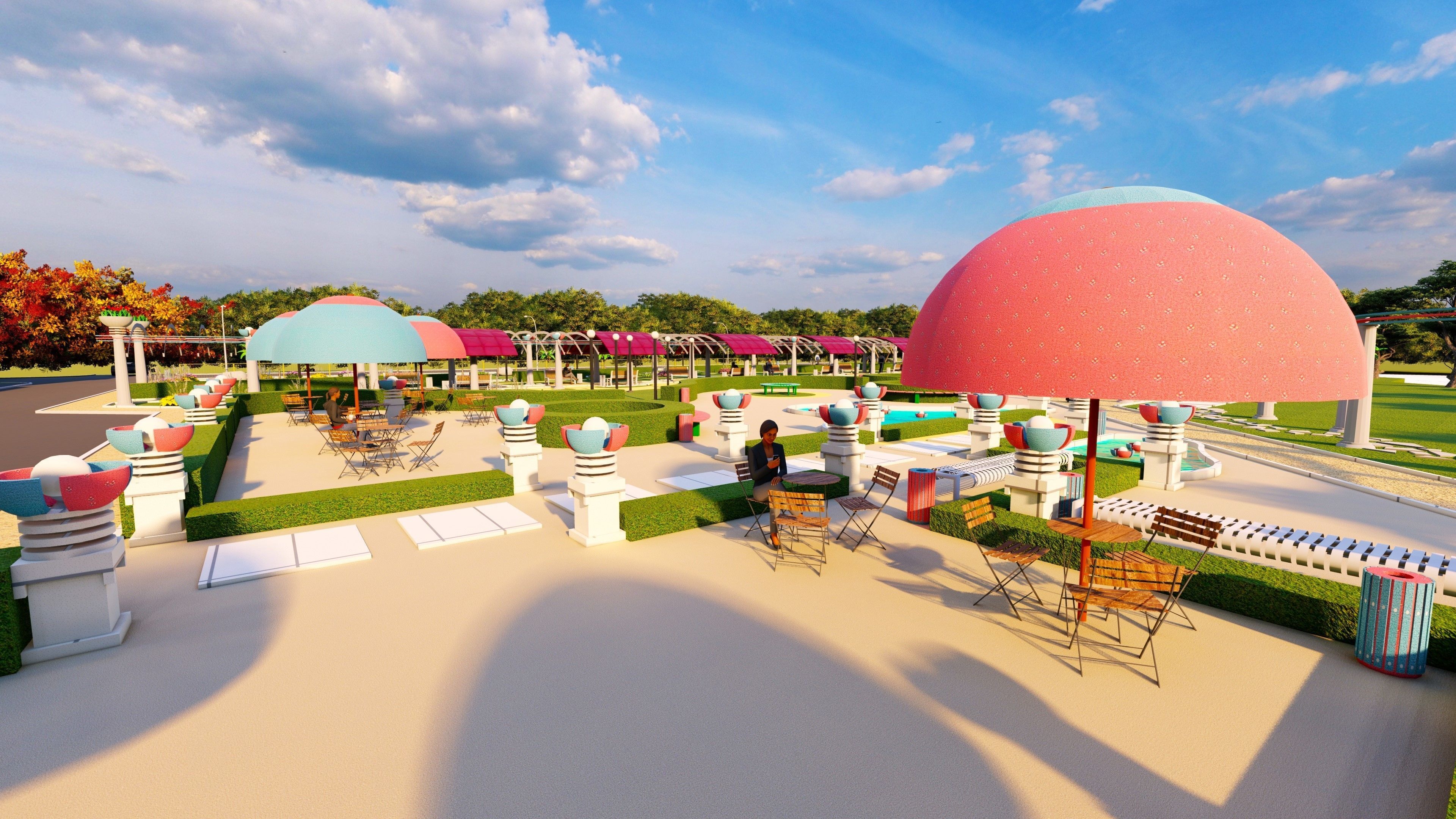 Landscape design 3D model stunning views Low-poly 3D model_1