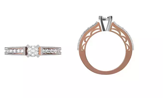 Women Engagement Wedding Ring STL JCD Details