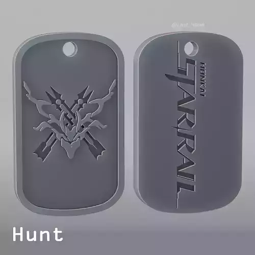 Hunt dogtag Honkai Star Rail 3D print model